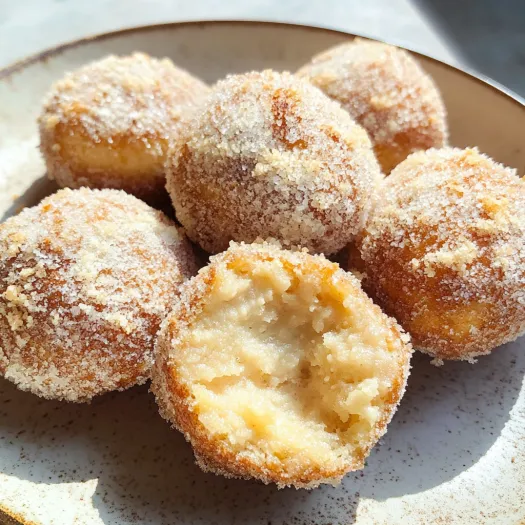 Prato com bolinhos cobertos de açúcar.