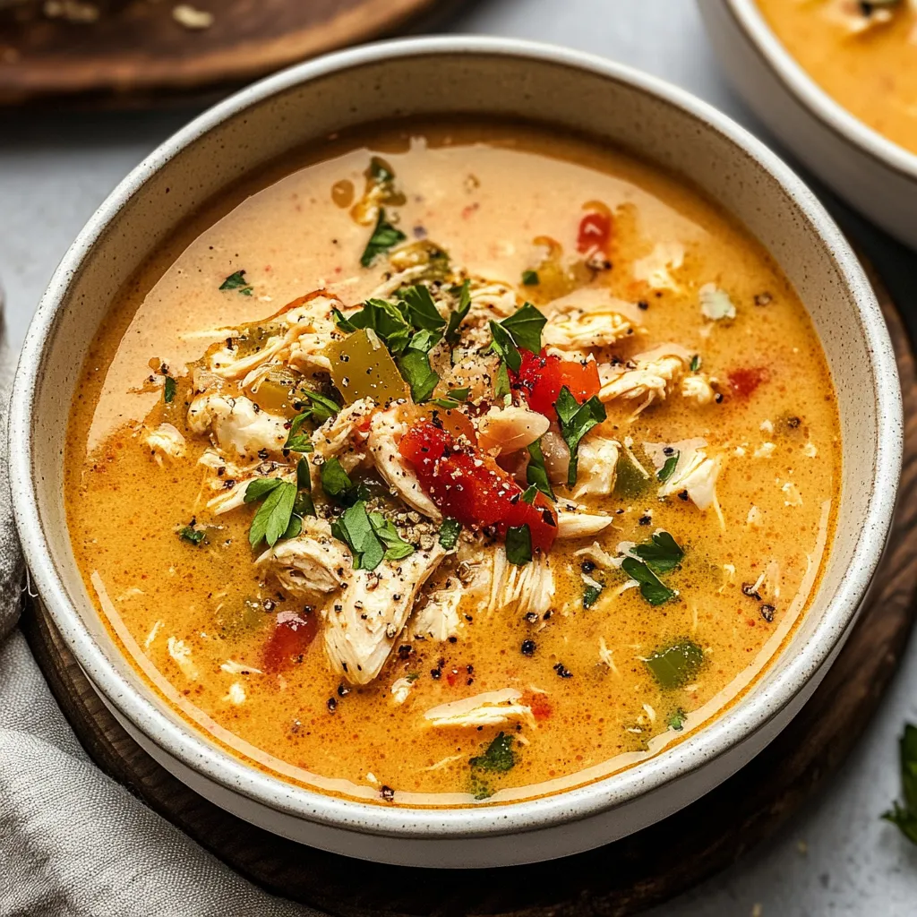 Deliciosa Sopa Cremosa de Frango Cajun