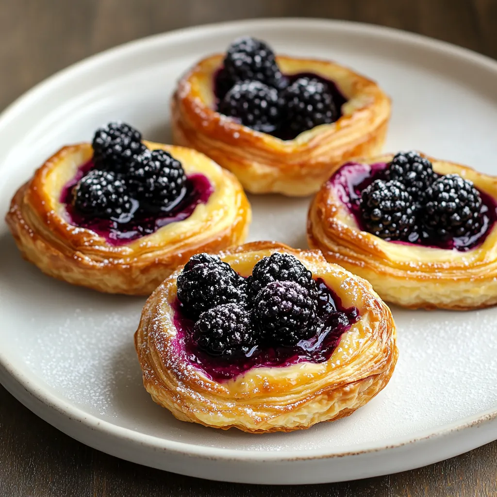 Delicioso Folhado de Cream Cheese com Amora