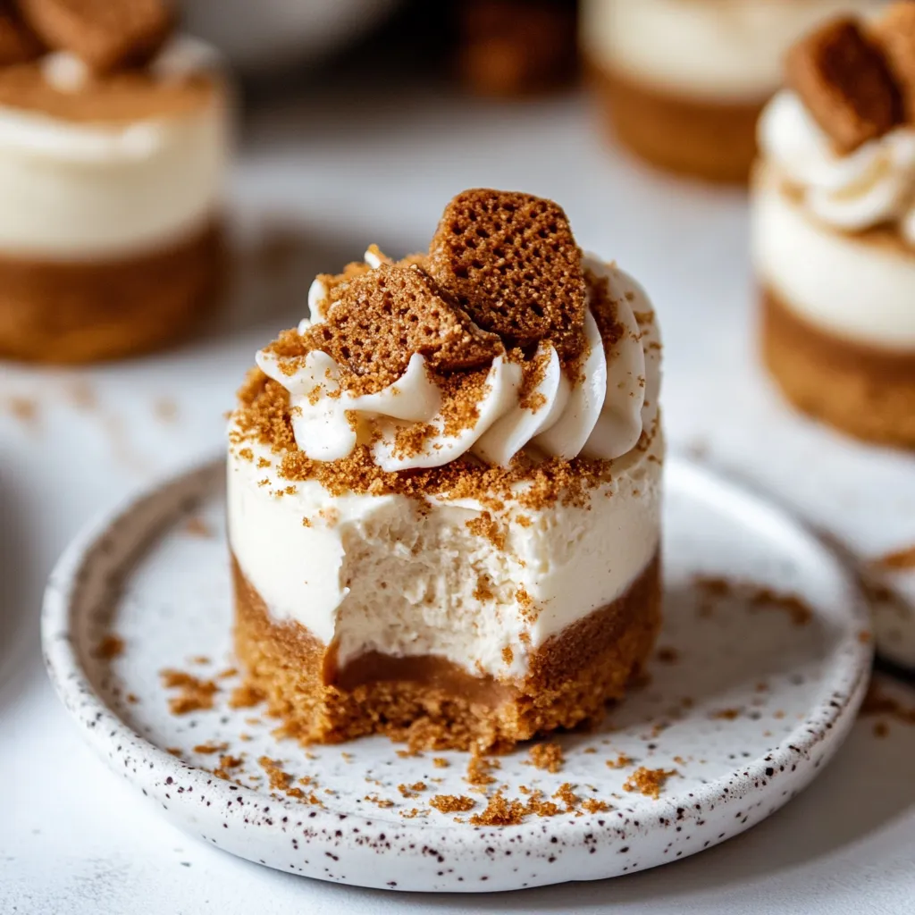 Mini Cheesecakes de Biscoff Sem Forno