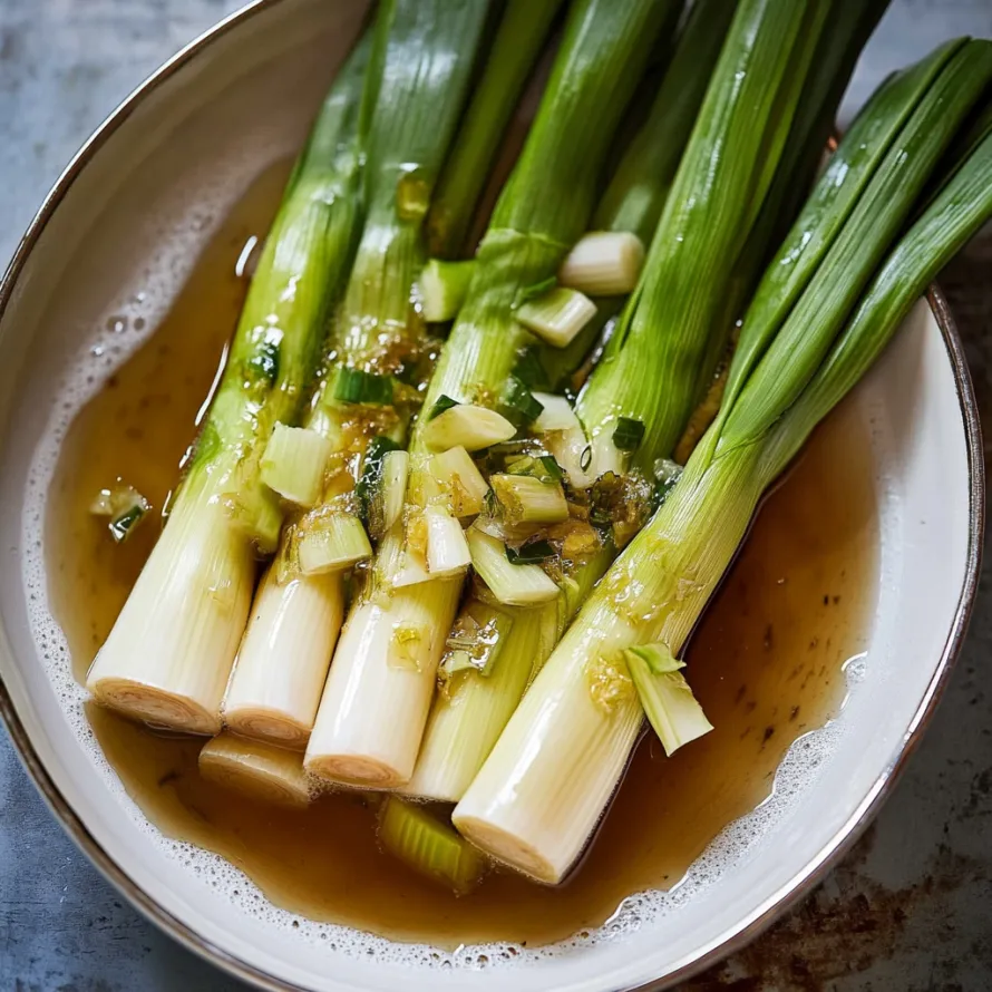 Uma tigela de vegetais verdes.