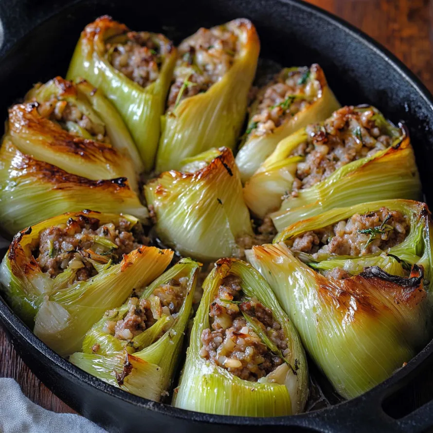 Um tabuleiro de comida com um vegetal verde.