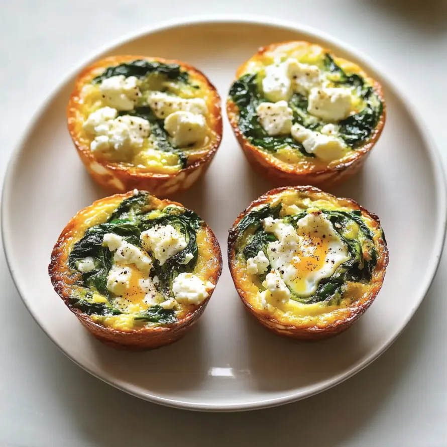 Três mini quiches num prato branco.