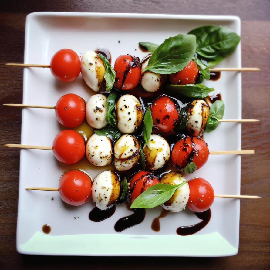Um prato com tomates e queijo em palitos.