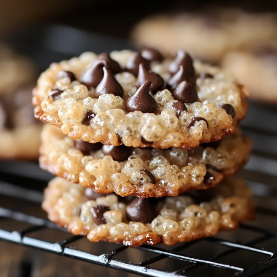 Uma pilha de cookies com calda de chocolate.