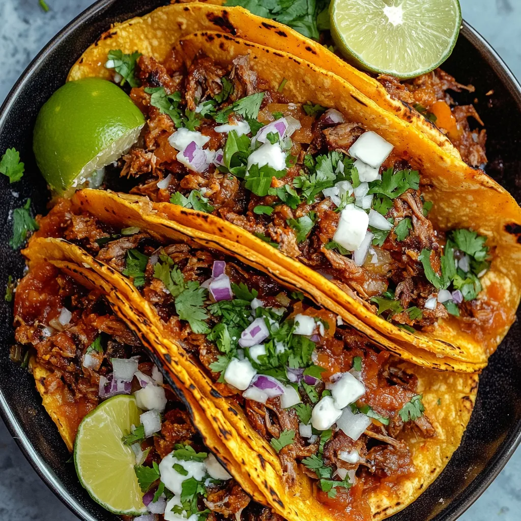 Uma tigela de tacos com carne e cebolas.