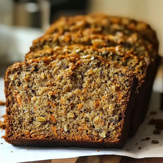 A loaf of bread with carrots on top.