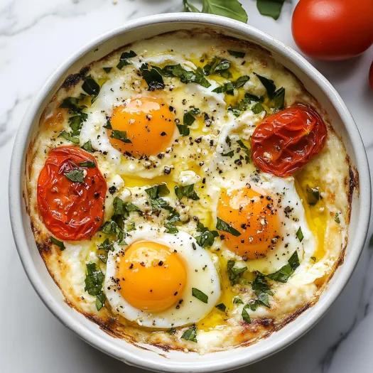 Uma tigela com ovos e tomates.
