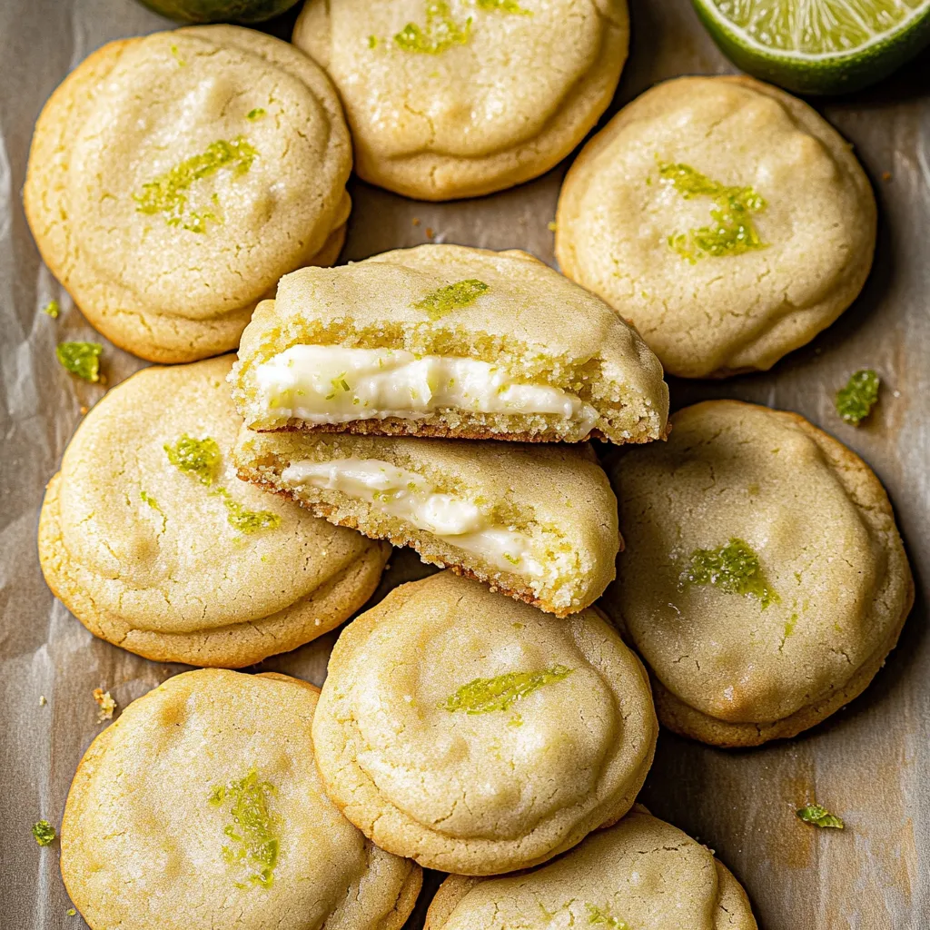 Um cookie com cobertura branca e verde por cima.