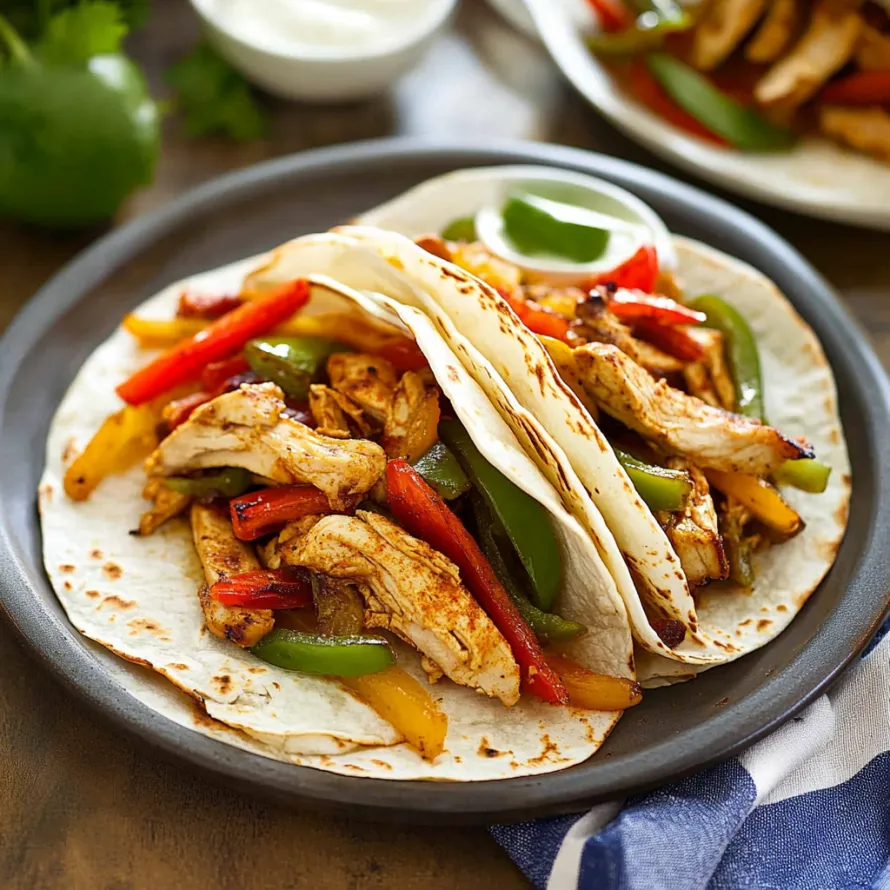Um prato com uma taco e frango.