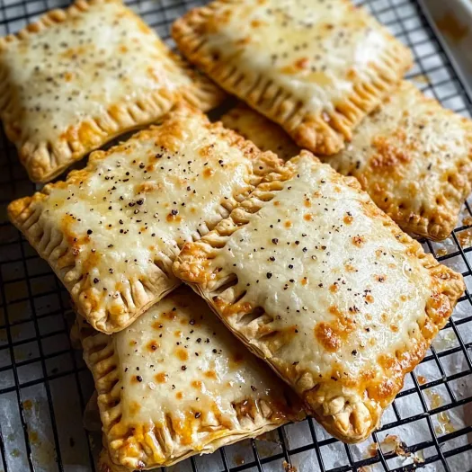 Uma bandeja de pizzas de queijo e pepperoni.