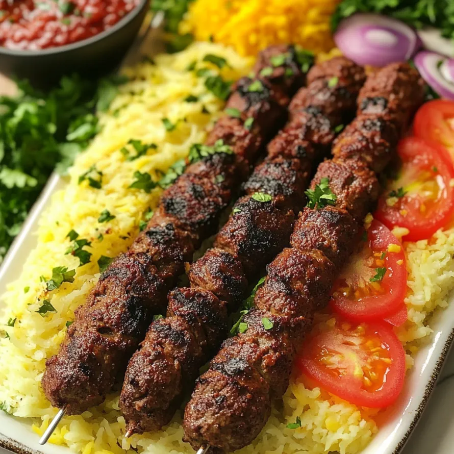 Um prato com carne e arroz.
