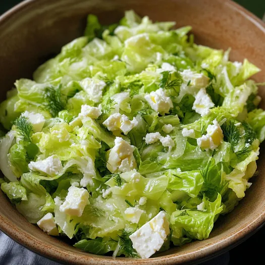 Uma tigela de salada com queijo e alface.