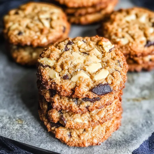 Uma pilha de biscoitos numa bandeja.