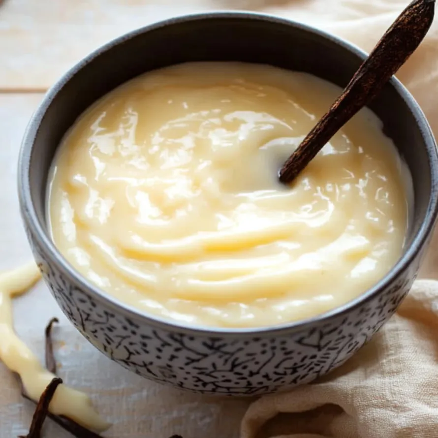 Uma tigela de sopa com uma colher dentro.