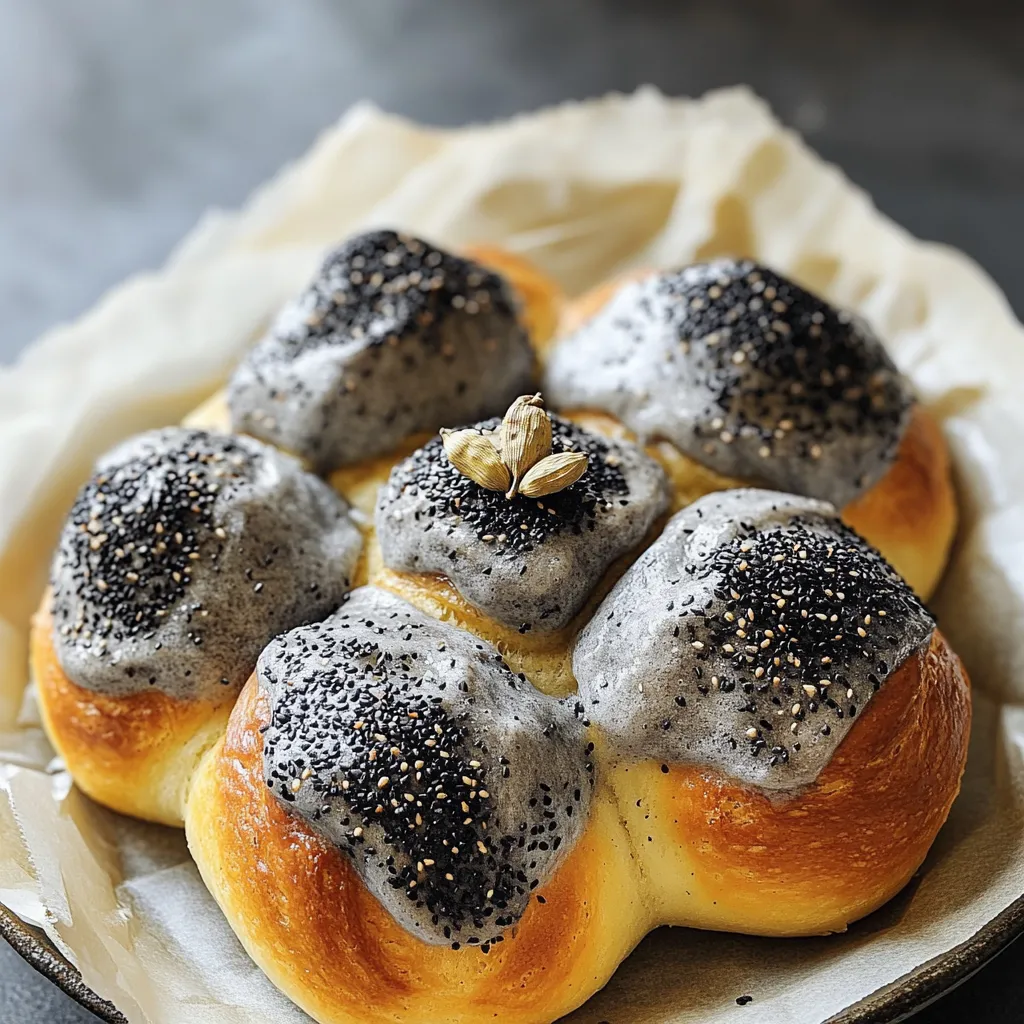 Um prato de pão com sementes por cima.