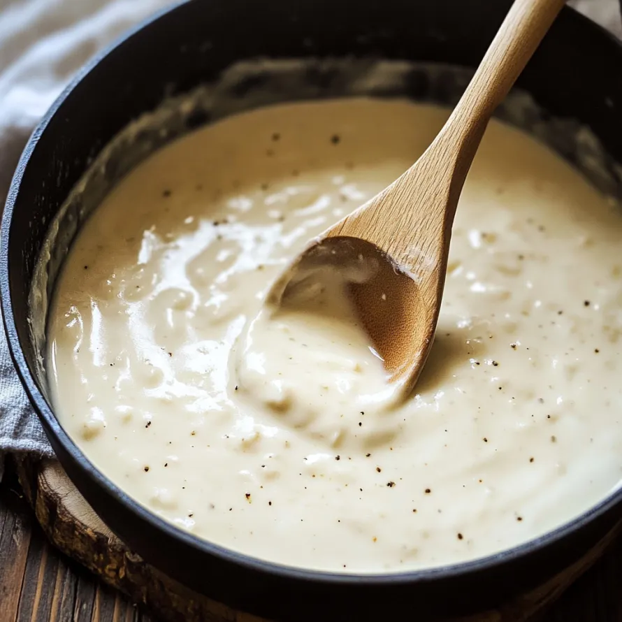 Uma colher de madeira numa tigela de sopa.