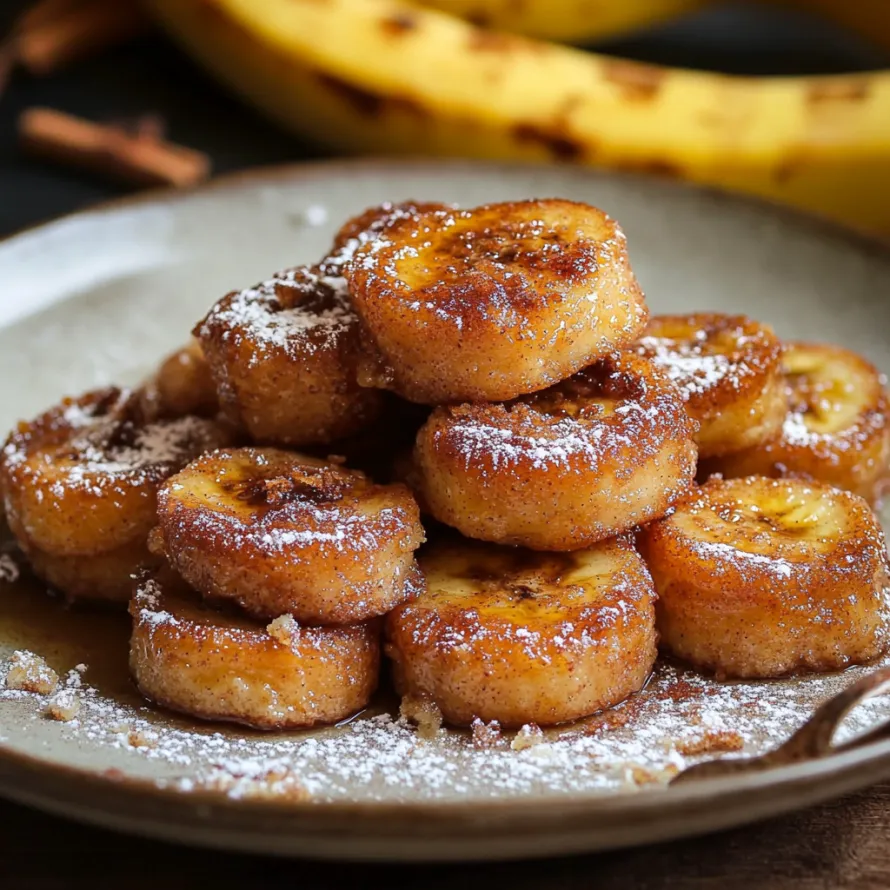 Um prato de donuts com açúcar em pó por cima.