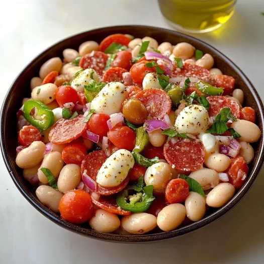 Tigela cheia com tomate, feijão, pimentão e queijo.