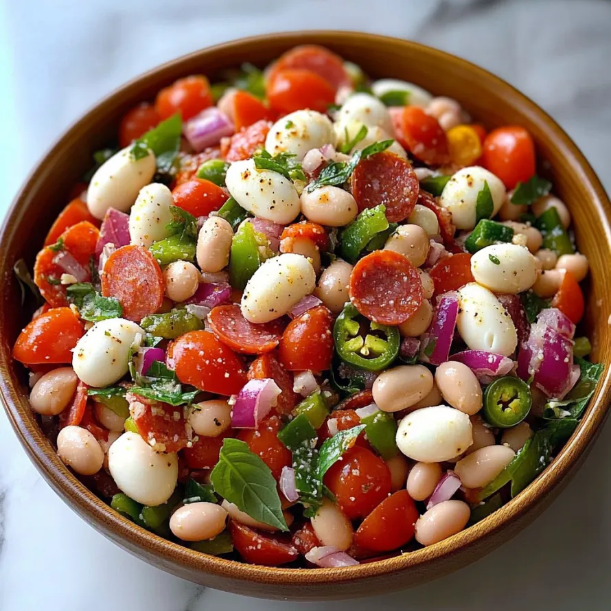 Taça com tomates, pimentos, cebola e feijão.