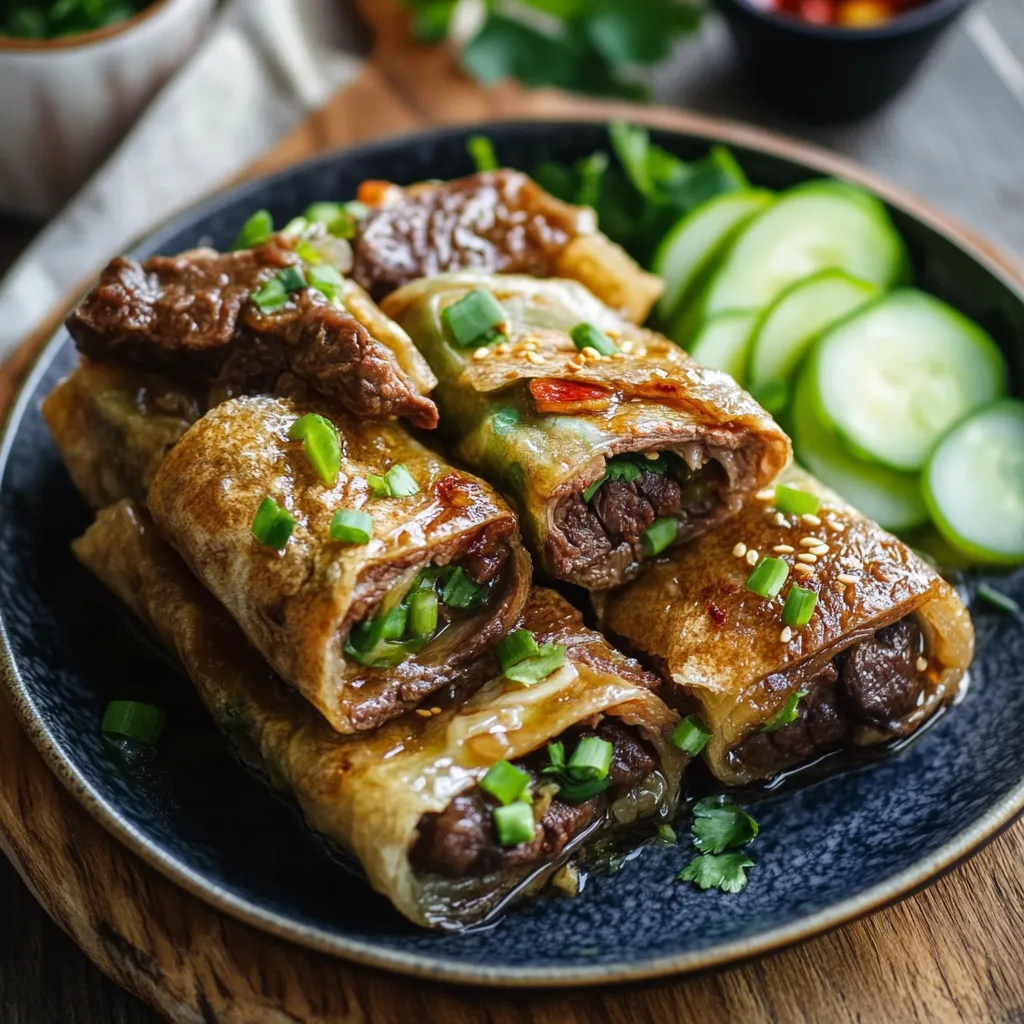 Um prato com carne e vegetais coloridos.