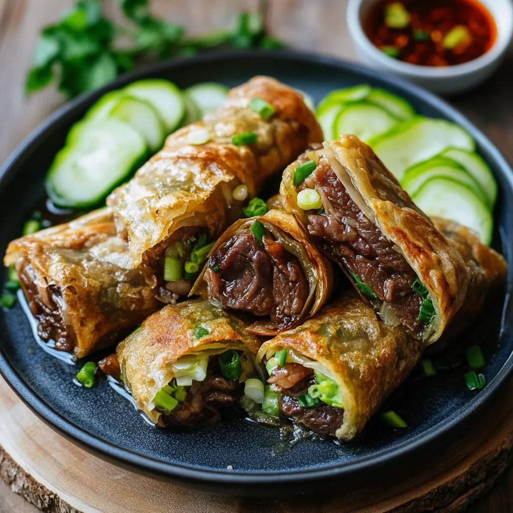 Um prato com carne e vegetais coloridos.