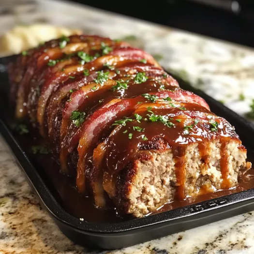Um prato de carne com molho servido no prato.