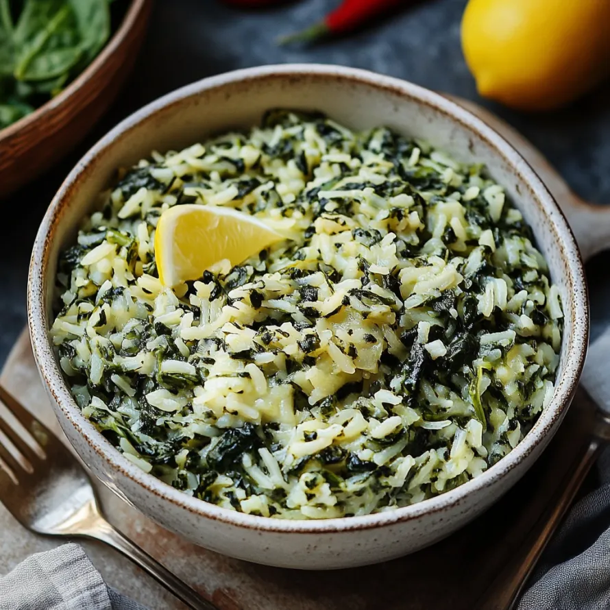 Um tigela de arroz com limão e ervas frescas.