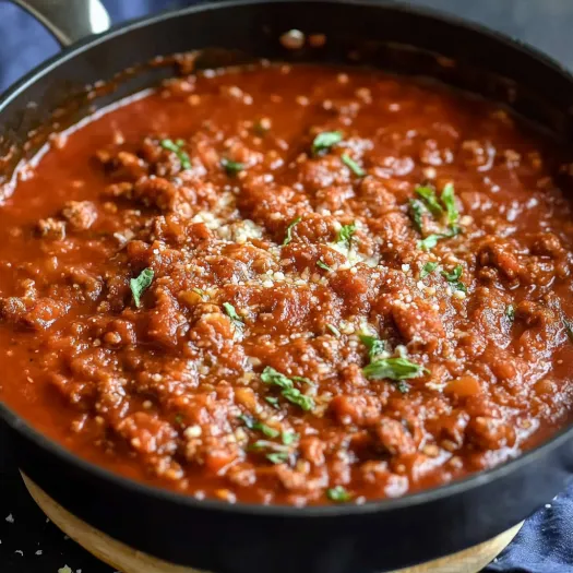 Tigela com macarrão, carne e queijo.