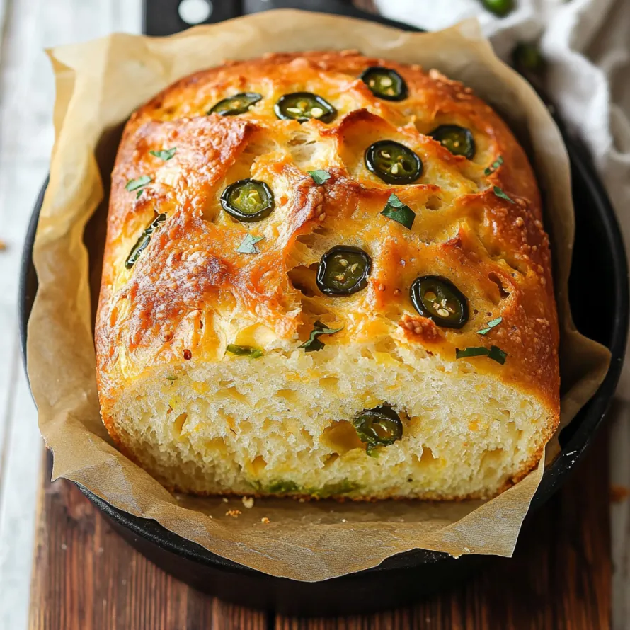 Pão com jalapeños por cima.