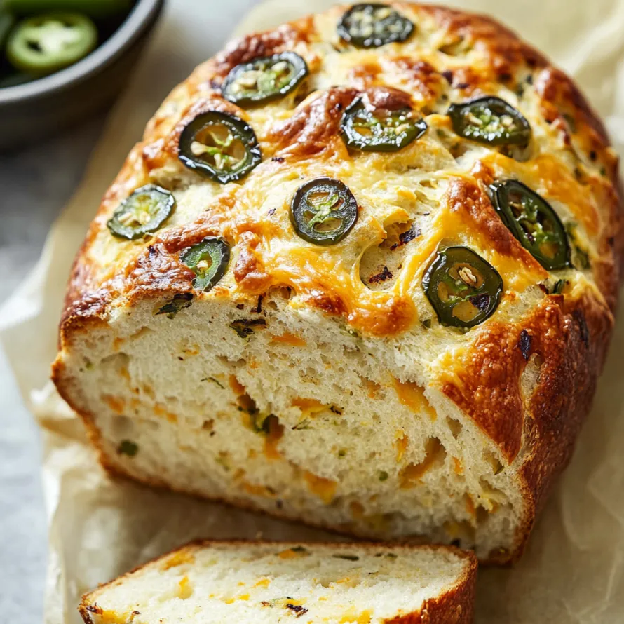 Pão com jalapeños por cima.