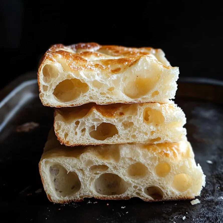 Três fatias de pão empilhadas.