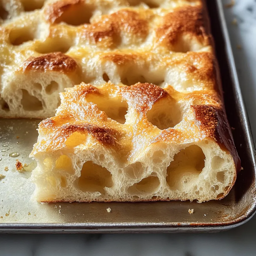 Tabuleiro de pão cheio de covinhas.