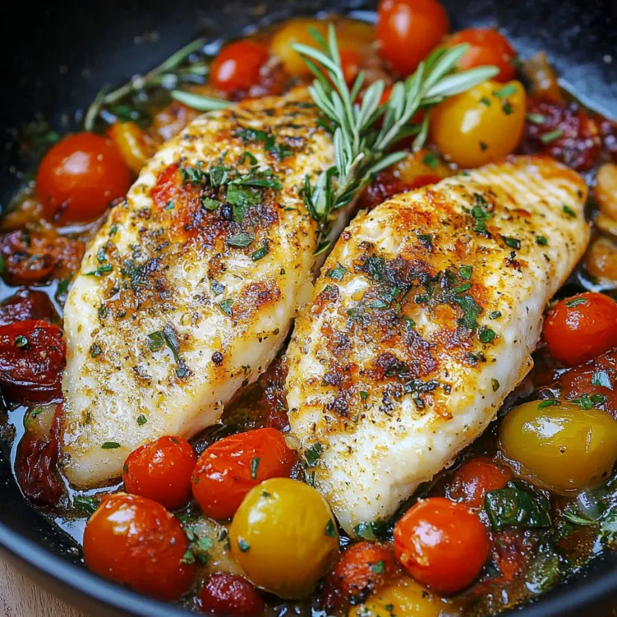 Prato fundo com tomates e ervas frescas.