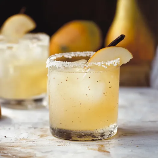 Copo de bebida alcoólica com uma fatia de limão.