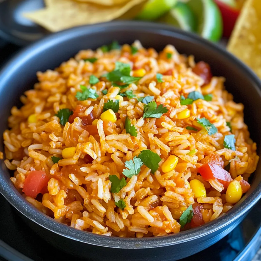 Tigela de arroz com vegetais e especiarias.