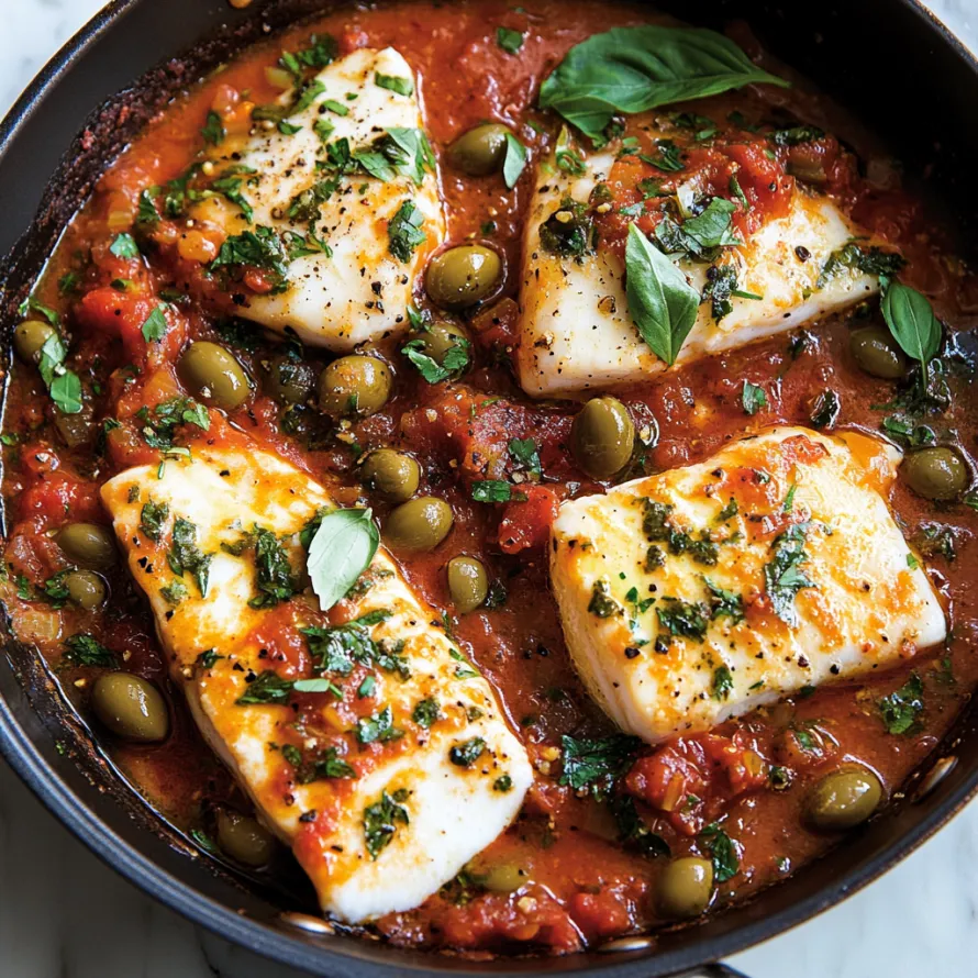 Um prato de peixe com tomate e ervas.