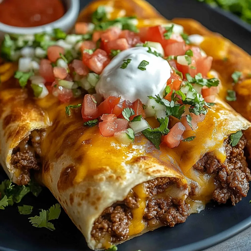 Chimichangas de Beef e Queijo