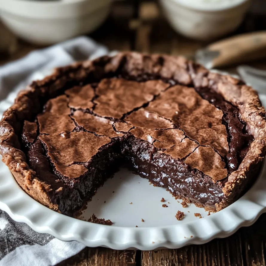 Uma fatia de bolo de chocolate num prato branco.