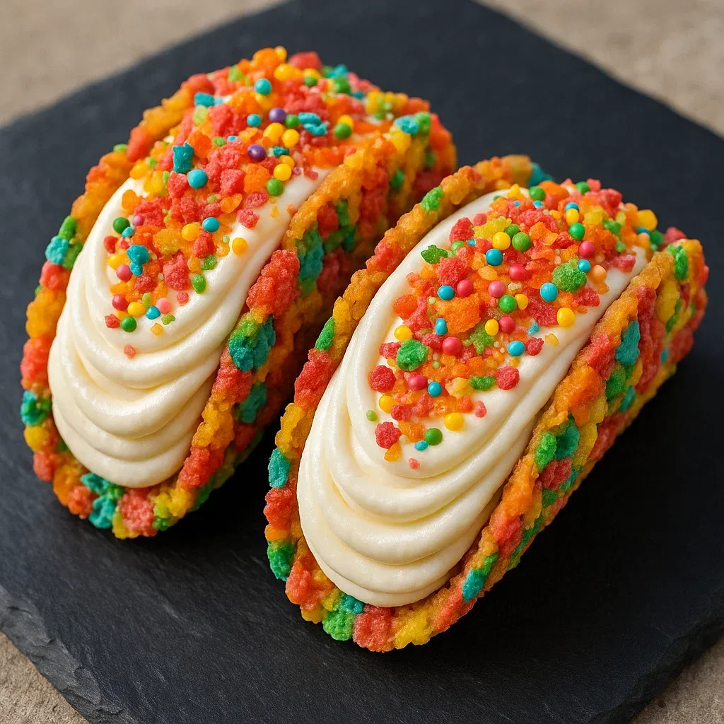 Dois cake pops coloridos com cobertura branca.