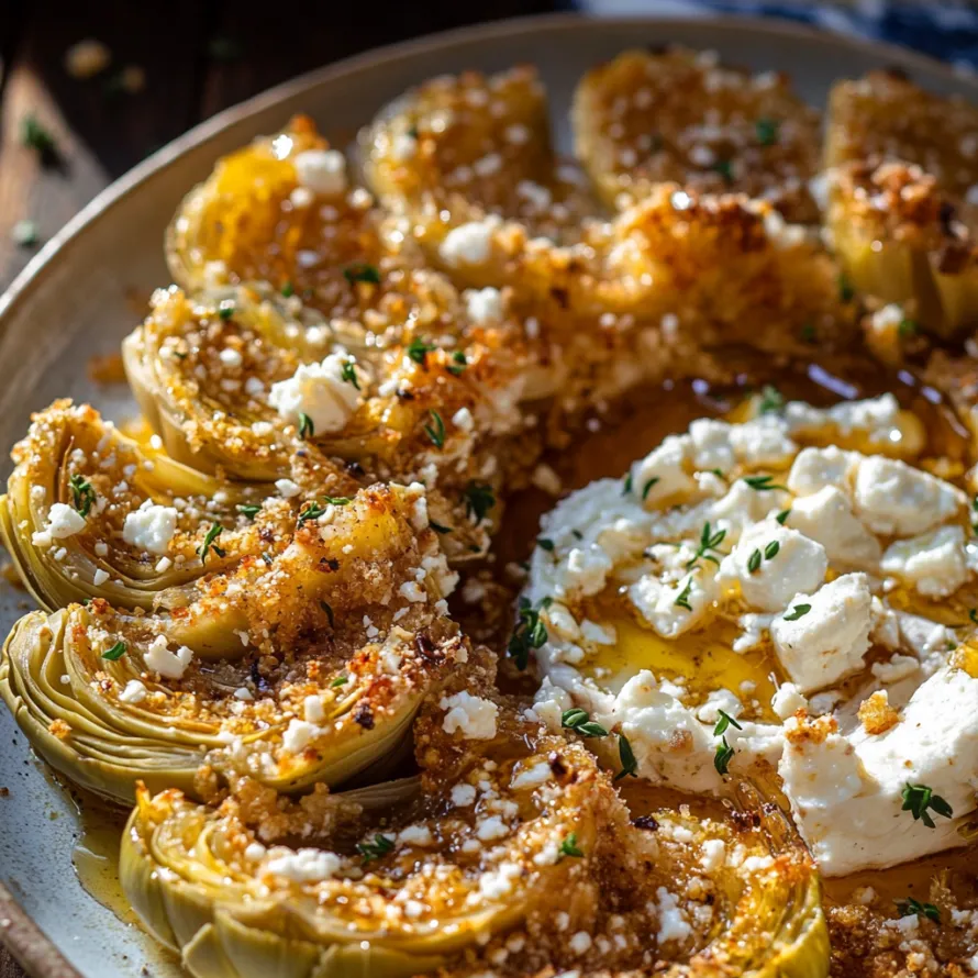 Prato de comida com feta e legumes.
