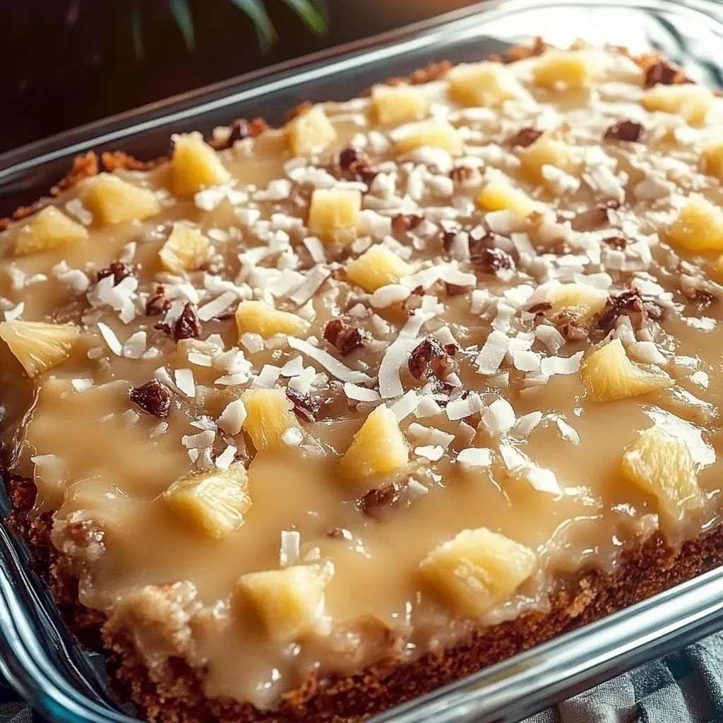 Bolo de abacaxi com coco
