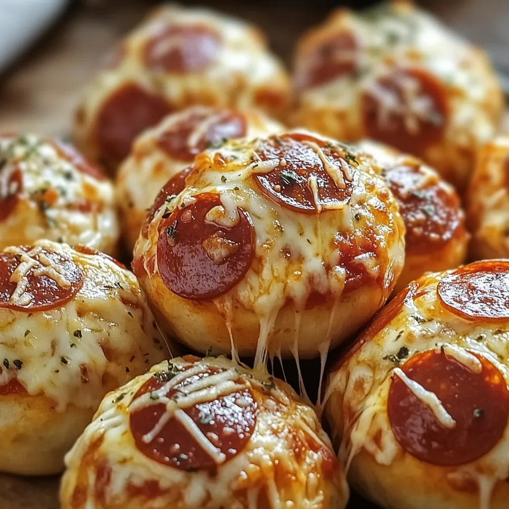 Bombas de queijo com pepperoni