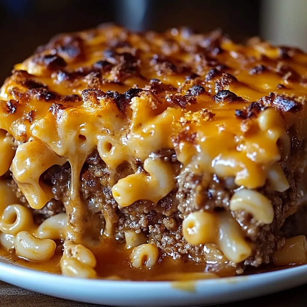 Casserole de Carne e Macarrão com Queijo