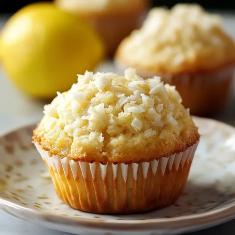 Um cupcake com coco por cima.