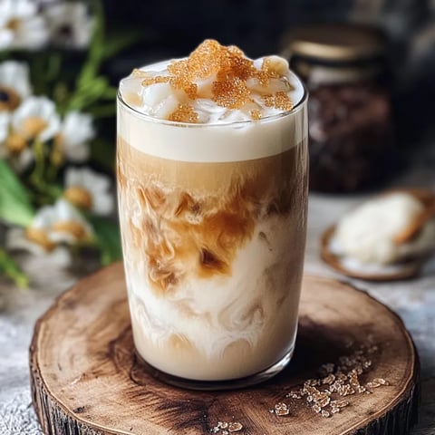 Um copo de café com chantilly.